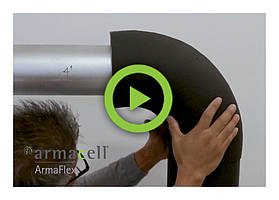 Watch our video on installing ArmaFlex sheet on a 90 degree bend for a larger pipe