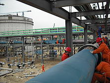 LNG process pipework was insulated with the multilayer system